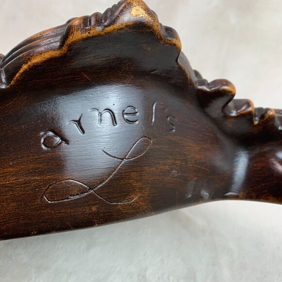 Arnel’s Vintage Hand Painted Wood-Look Ceramic Mantel Victorian Clock 10”H - Picture 14 of 16